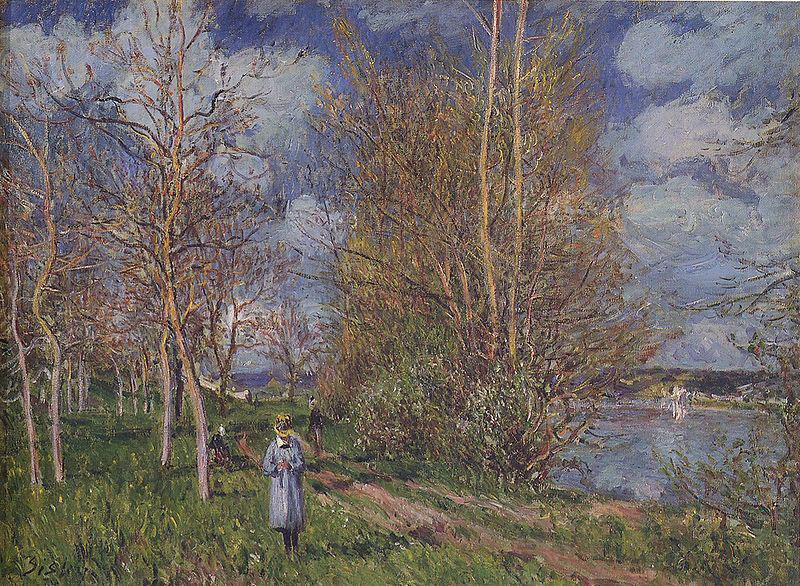 Alfred Sisley Small Meadows in Spring china oil painting image